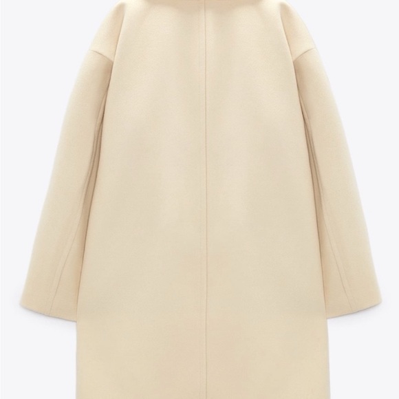 New With Tags ZARA Oversized Cream Coat - Picture 13 of 14